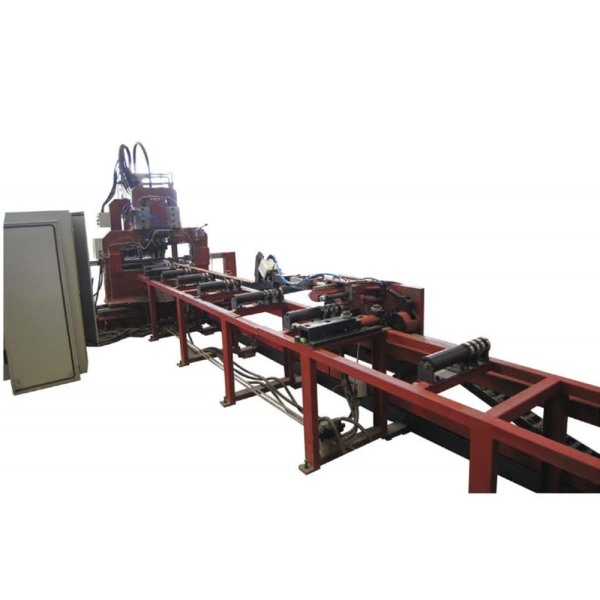 CNC Flat Steel  Punching & Cutting Line -plate width 120mm，hole φ40mm 